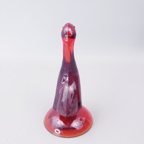 MCM Mid Century VIKING Ruby Red Glass EPIC Line DUCK Figure 5" Vintage - Picture 4 of 15
